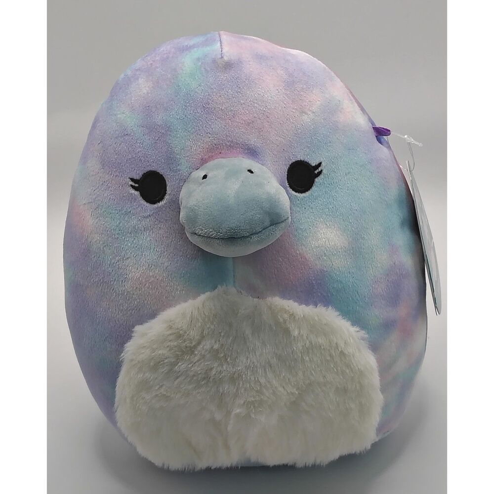 Squishmallows Mitch the Platypus Watercolor Tie Dye 8" Plush Pink Purple Blue